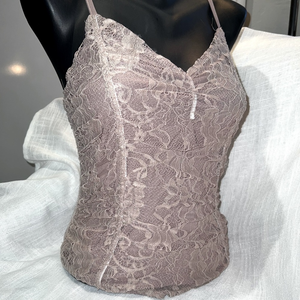 BEIGE SEXY LACE BODYSUIT